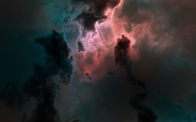 Nebula in deep space. Gas and dust clouds. Elements of this image furnished by NASA