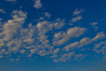 A flock of little clouds, Beautiful photo of clouds in the blue sky