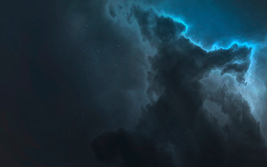 Nebula in deep space. Gas and dust clouds. Elements of this image furnished by NASA