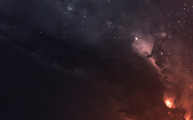 Deep space, cosmic landscape. Starfield. Nebula. Awesome science fiction render. Elements of this image furnished by NASA