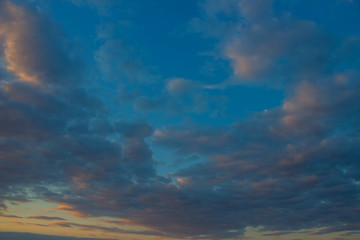 A flock of little clouds, Beautiful photo of clouds in the blue sky