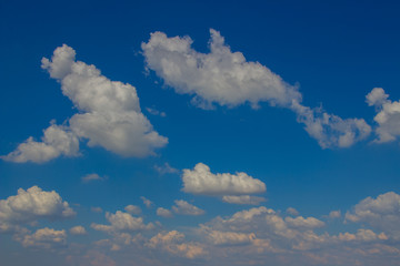 A flock of little clouds, Beautiful photo of clouds in the blue sky