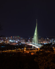 Ada bridge in Belgrade Serbia