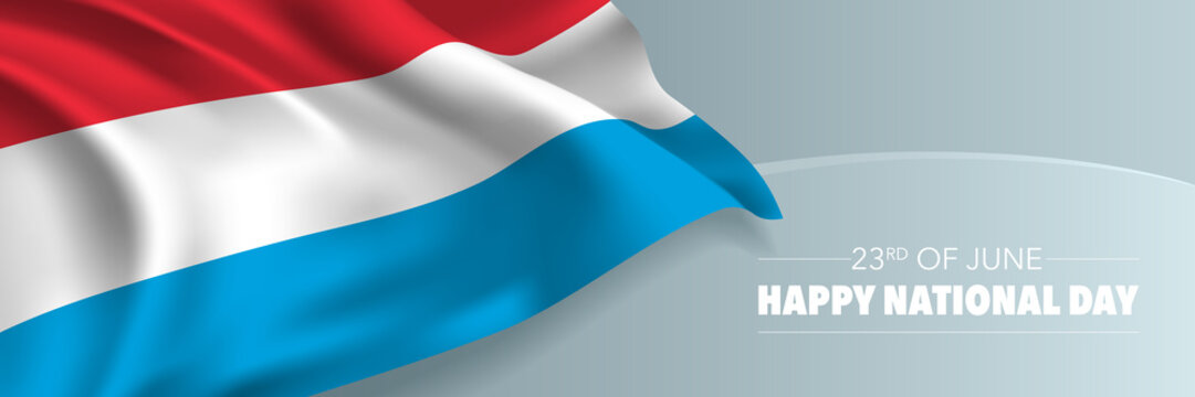 Luxembourg Happy National Day Vector Banner, Greeting Card.