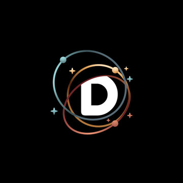 D Letter alphabet logo template
