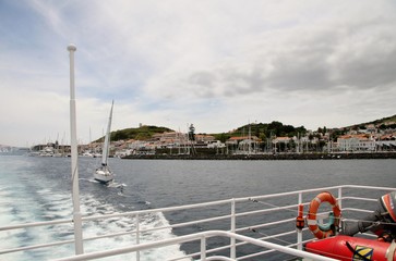 Paisagem da Horta, ilha de Faial, A&ccedil;ores, Portugal