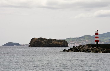 Paisagem da Horta, ilha de Faial, Açores, Portugal
