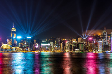 A Symphony of Lights show in Hong Kong