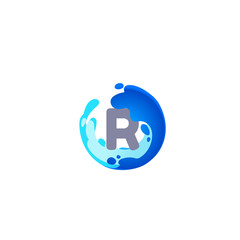 R Letter alphabet logo template