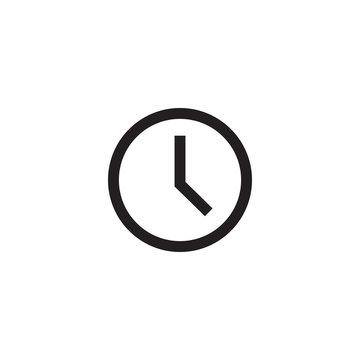 Icon clock time vector illustration. Isolated round watch symbol timer. - Vector 