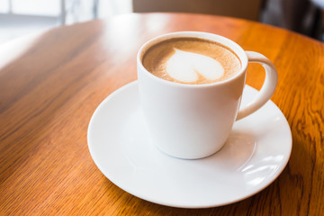 Hot coffee latte made with Vintage Tones,Warm tones