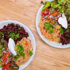 Vegan Buddha Bowl with Mixed Ingredients