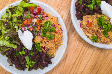 Vegan Buddha Bowl with Mixed Ingredients