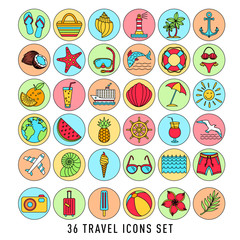 Traveling,transport and hotel icons