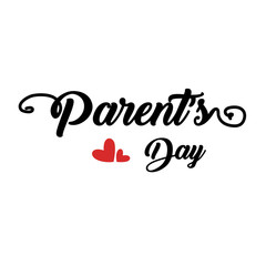 Happy Parents Day Greeting Card Vintage Vector Template Design Background Illustration