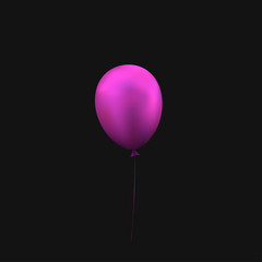 Empty purple balloon