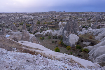Fototapeta na wymiar Cappadocia city in the rock, canyon nature Turkey.