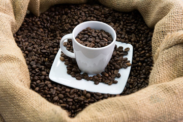 Kaffee, Tasse, Kaffeebohnen