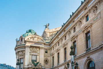 Fototapeta na wymiar The Palais Garnier, which was built from 1861 to 1875 for the Paris Opera.