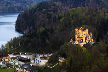 Landscapes view of Hohenschwangau palace at fussen Germany.