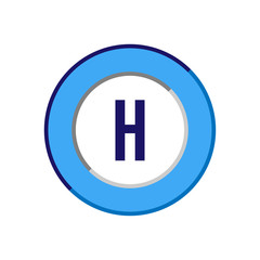 Initial Letter Logo H Template Vector Design