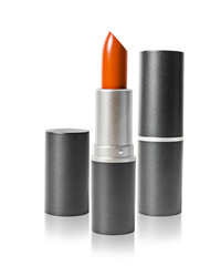 Obraz premium Beautiful lipstick isolated on white background.