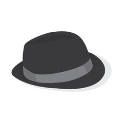 Isolated traditional vintage hat with ribbon - Vector