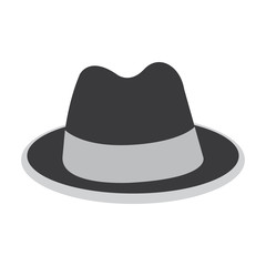 Isolated traditional vintage hat with ribbon - Vector