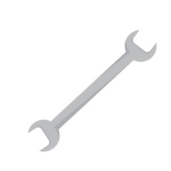 Isolated metal wrench image. Constuction tool - Vector