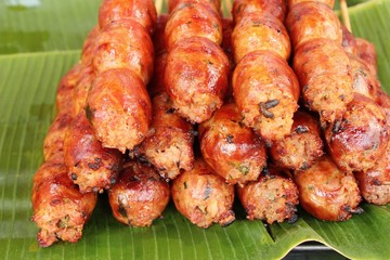 grilled sausage asia delicious at street food