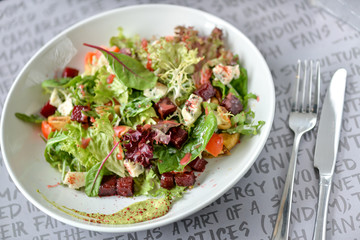 fresh salad on a plate