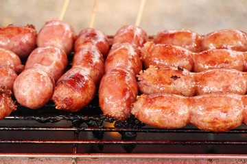 grilled sausage asia delicious at street food