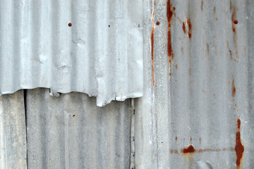 Old zinc wall surface Fence