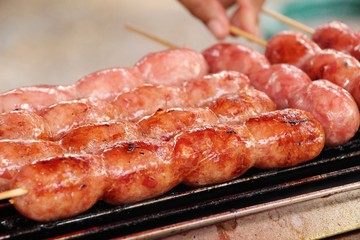 grilled sausage asia delicious at street food