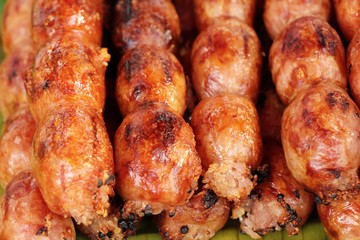 grilled sausage asia delicious at street food