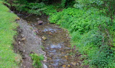 Obraz premium Unforgettable trek to the mountains in Gorgan, waterfalls. Rest in the Carpathians