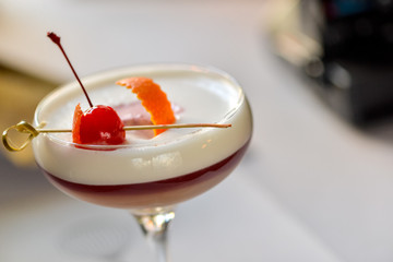 cocktail with decor and crema