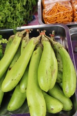 Fresh eggplant green organic at street food