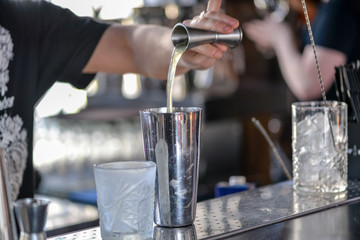 bartender preparing cocktail