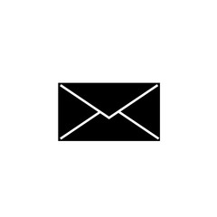 Mail black simple icon. Vector