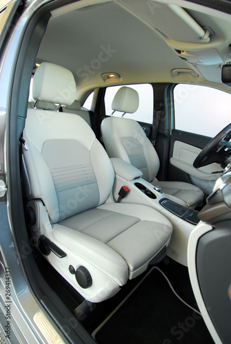 White front car seats
