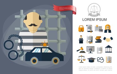 Flat Justice Colorful Concept