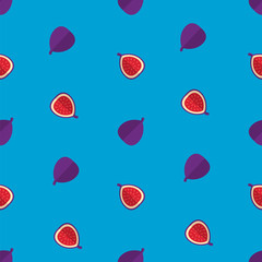 Fig Pattern with a beautiful flat background
