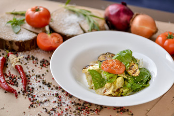 salad with tomatoes and cheese