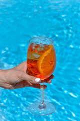 summer cocktail near the water fable
