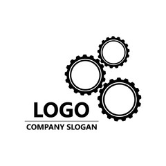 clockwork logo. logo gears. vector illustration of gears. 