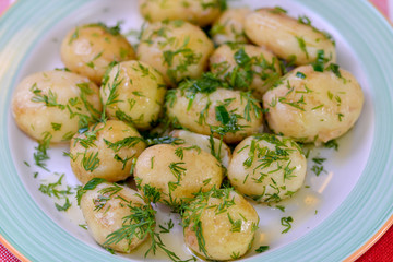 dried potatoes with dill