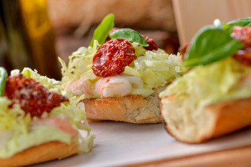bruschetta with tomato and basil
