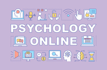 Psychology online word concepts banner