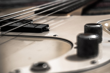 closeup of an precision bass